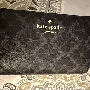 Kate Spade Black Floral Pattern Wallet